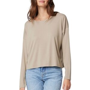 Saltwater LUXE Tan Relaxed Blouse Sz M